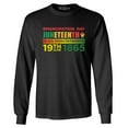 thumbnail image 1 of Shop4Ever Men's Emancipation Day Juneteenth Black Freedom Long Sleeve Shirt 2XL Black, 1 of 5
