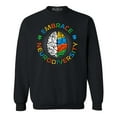 thumbnail image 1 of Shop4Ever Men's Embrace Neurodiversity Brain Autism Spectrum ADS Crewneck Sweatshirt XXXXX-Large Black, 1 of 5