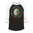 thumbnail image 1 of Shop4Ever Men's Embrace Neurodiversity Brain Autism Spectrum ADS Raglan Baseball Shirt XXX-Large Black/White, 1 of 4