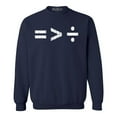 thumbnail image 1 of Shop4Ever Men's Equality Is Greater Than Division Equal Rights Crewneck Sweatshirt XX-Large Navy, 1 of 5