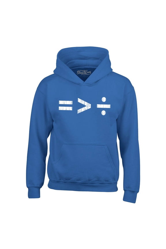 Men's Equality Is Greater Than Division Equal Rights Hooded Sweatshirt Hoodie Small Royal Blue