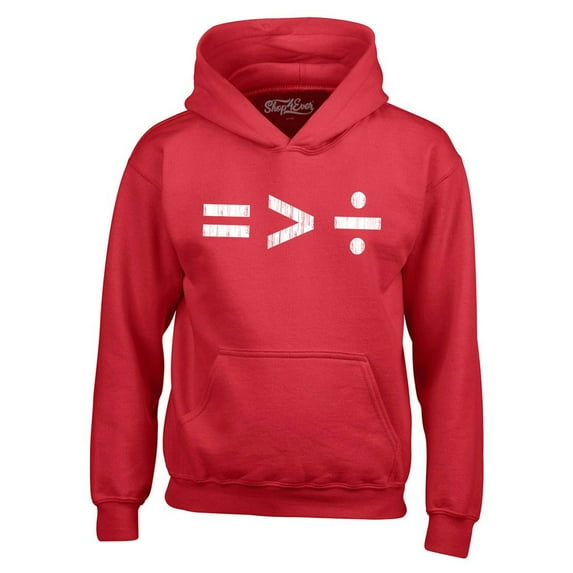 Shop4Ever Men's Equality Is Greater Than Division Equal Rights Hooded Sweatshirt Hoodie X-Large Red