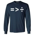 thumbnail image 1 of Shop4Ever Men's Equality Is Greater Than Division Equal Rights Long Sleeve Shirt X-Large Navy, 1 of 5