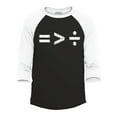 thumbnail image 1 of Shop4Ever Men's Equality Is Greater Than Division Equal Rights Raglan Baseball Shirt XX-Large Black/White, 1 of 4