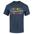 thumbnail image 1 of Shop4Ever Men's Everyone Communicates Differently Autism Graphic T-shirt Medium Navy, 1 of 5