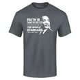 thumbnail image 1 of Shop4Ever Men's Faith is Taking The First Step Staircase Martin Luther King Jr. Graphic T-shirt XXXX-Large Black, 1 of 5