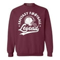 thumbnail image 1 of Shop4Ever Men's Fantasy Football Legend Crewneck Sweatshirt X-Large Maroon, 1 of 5