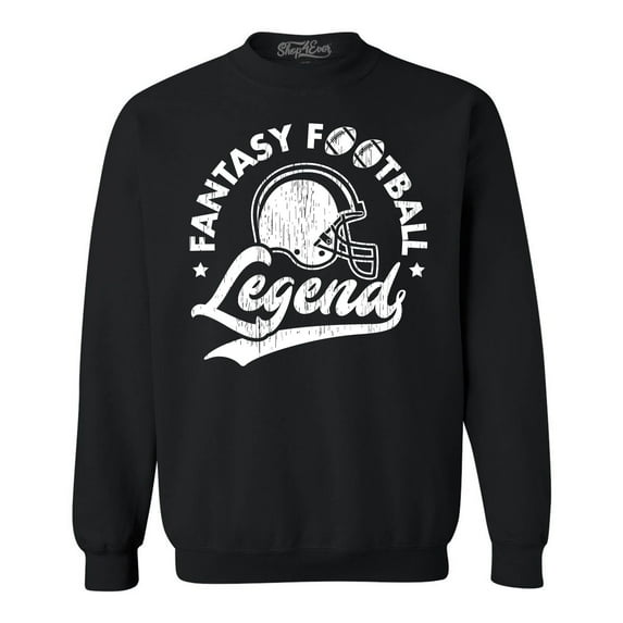 Shop4Ever Men's Fantasy Football Legend Crewneck Sweatshirt XXXXX-Large Black