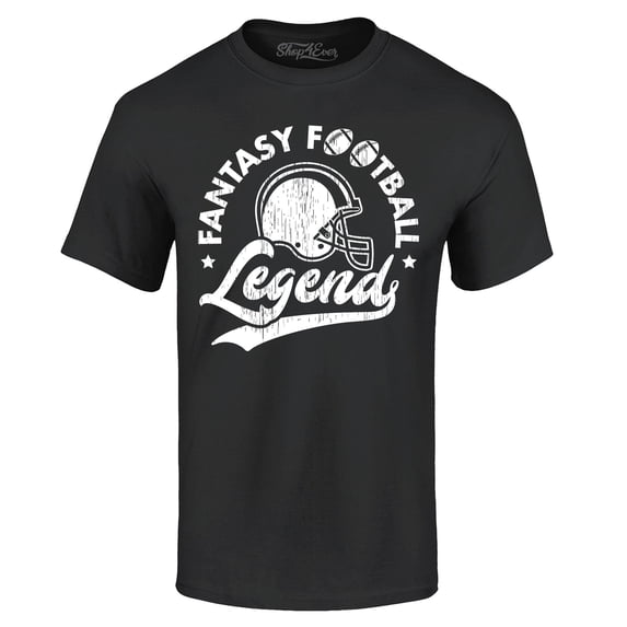 Shop4Ever Men's Fantasy Football Legend Graphic T-shirt Small Black