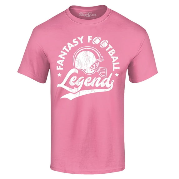 Shop4Ever Men's Fantasy Football Legend Graphic T-shirt X-Large Azalea Pink