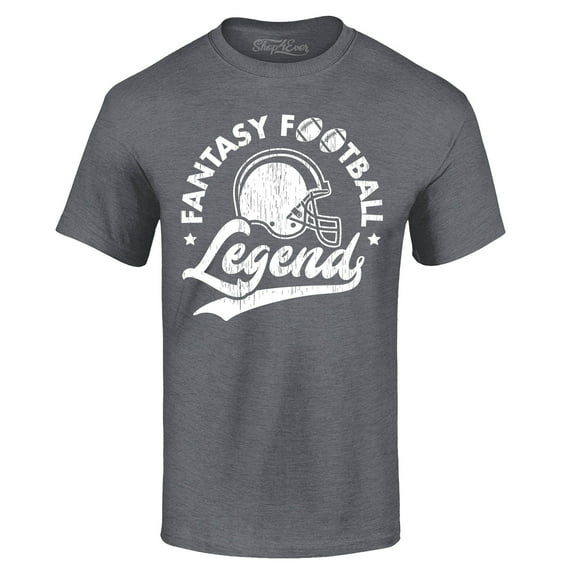Shop4Ever Men's Fantasy Football Legend Graphic T-shirt XX-Large Dark Heather