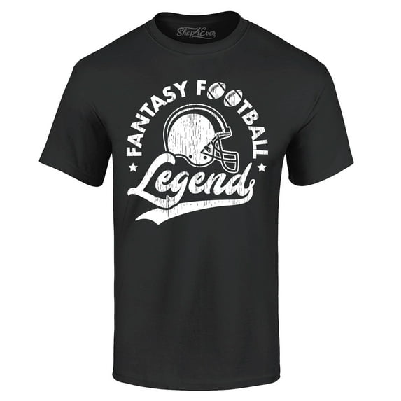 Shop4Ever Men's Fantasy Football Legend Graphic T-shirt XXX-Large Black
