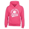 thumbnail image 1 of Shop4Ever Men's Fantasy Football Legend Hooded Sweatshirt Hoodie Medium Heliconia Pink, 1 of 5