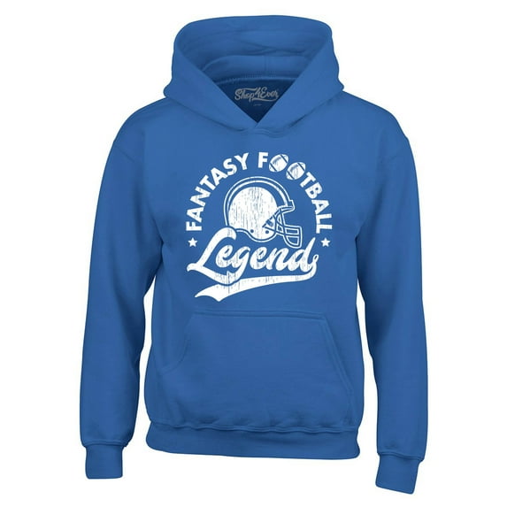 Shop4Ever Men's Fantasy Football Legend Hooded Sweatshirt Hoodie Small Royal Blue