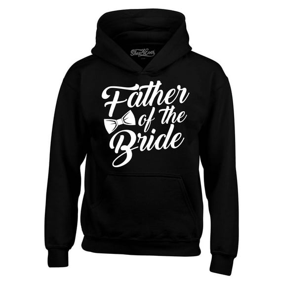 Shop4Ever Men's Father of the Bride Hooded Sweatshirt Hoodie X-Large Black