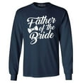 thumbnail image 1 of Shop4Ever Men's Father of the Bride Long Sleeve Shirt Large Navy, 1 of 5