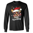 thumbnail image 1 of Shop4Ever Men's Feliz Navidog Navidad Dog Santa Chihuahua Long Sleeve Shirt X-Large Black, 1 of 5