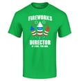 thumbnail image 1 of Shop4Ever Men's Fireworks Director 4th of July Graphic T-shirt Large Irish Green, 1 of 5