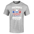 thumbnail image 1 of Shop4Ever Men's Fireworks Director 4th of July Graphic T-shirt Medium Sports Grey, 1 of 5