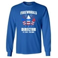 thumbnail image 1 of Shop4Ever Men's Fireworks Director 4th of July Long Sleeve Shirt Small Royal Blue, 1 of 5