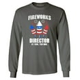 thumbnail image 1 of Shop4Ever Men's Fireworks Director 4th of July Long Sleeve Shirt XX-Large Charcoal, 1 of 5