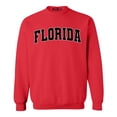 thumbnail image 1 of Shop4Ever Men's Florida State Letter Print Crewneck Sweatshirt Large Red, 1 of 5