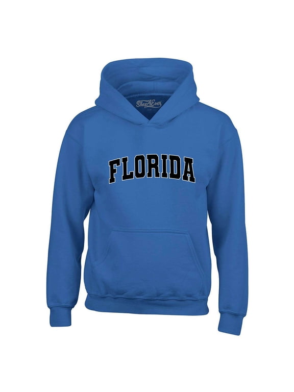Men's Florida State Letter Print Hooded Sweatshirt Hoodie Medium Royal Blue