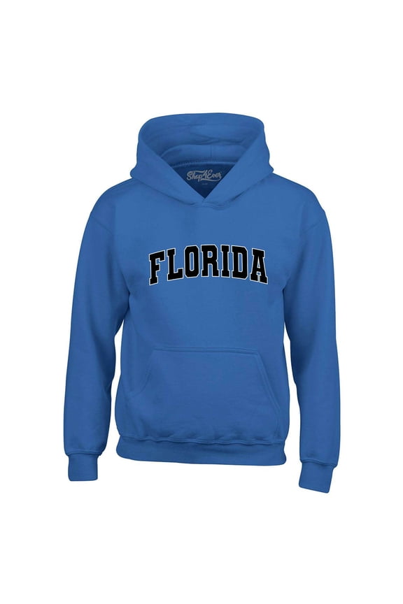 Men's Florida State Letter Print Hooded Sweatshirt Hoodie Medium Royal Blue