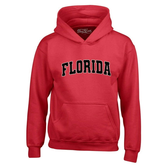 Shop4Ever Men's Florida State Letter Print Hooded Sweatshirt Hoodie X-Large Red