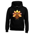 thumbnail image 1 of Shop4Ever Men's Football Turkey Thanksgiving Hooded Sweatshirt Hoodie XX-Large Black, 1 of 5