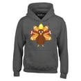 thumbnail image 1 of Shop4Ever Men's Football Turkey Thanksgiving Hooded Sweatshirt Hoodie XX-Large Charcoal, 1 of 5