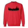 thumbnail image 1 of Shop4Ever Men's Forest Trees Nature Mountains Wildlife Crewneck Sweatshirt Medium Red, 1 of 5