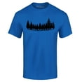 thumbnail image 1 of Shop4Ever Men's Forest Trees Nature Mountains Wildlife Graphic T-shirt Medium Royal Blue, 1 of 5