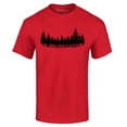 thumbnail image 1 of Shop4Ever Men's Forest Trees Nature Mountains Wildlife Graphic T-shirt XXXX-Large Red, 1 of 5