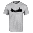 thumbnail image 1 of Shop4Ever Men's Forest Trees Nature Mountains Wildlife Graphic T-shirt XXXX-Large Sports Grey, 1 of 5