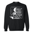 thumbnail image 1 of Shop4Ever Men's Free Speech Inspiring Quote Frederick Douglass Crewneck Sweatshirt XXX-Large Black, 1 of 5
