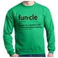 thumbnail image 1 of Shop4Ever Men's Funcle Fun Uncle Crewneck Sweatshirt Medium Irish Green, 1 of 5