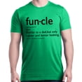 thumbnail image 1 of Shop4Ever Men's Funcle Fun Uncle Graphic T-shirt Medium Irish Green, 1 of 5