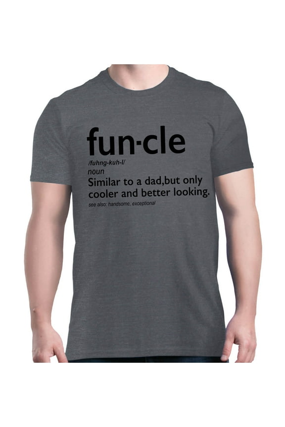 Men's Funcle Fun Uncle Graphic T-shirt X-Large Dark Heather