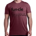 thumbnail image 1 of Shop4Ever Men's Funcle Fun Uncle Graphic T-shirt XX-Large Maroon, 1 of 5