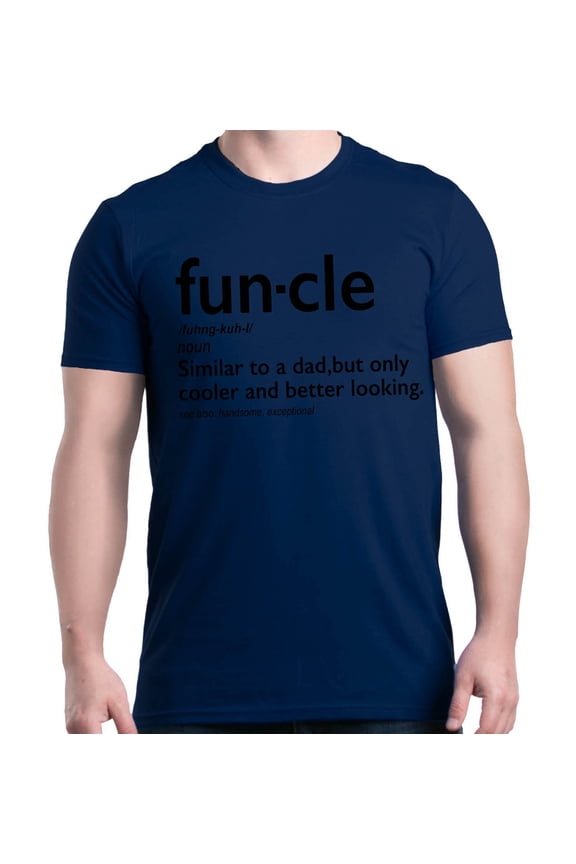 Men's Funcle Fun Uncle Graphic T-shirt XXXX-Large Navy