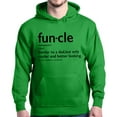 thumbnail image 1 of Shop4Ever Men's Funcle Fun Uncle Hooded Sweatshirt Hoodie Small Irish Green, 1 of 5