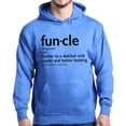thumbnail image 1 of Shop4Ever Men's Funcle Fun Uncle Hooded Sweatshirt Hoodie XX-Large Royal Blue, 1 of 5
