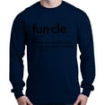 thumbnail image 1 of Shop4Ever Men's Funcle Fun Uncle Long Sleeve Shirt Small Navy, 1 of 5