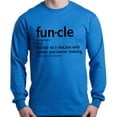 thumbnail image 1 of Shop4Ever Men's Funcle Fun Uncle Long Sleeve Shirt X-Large Royal Blue, 1 of 5
