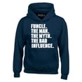 thumbnail image 1 of Shop4Ever Men's Funcle The Man The Myth The Bad Influence Hooded Sweatshirt Hoodie Medium Navy, 1 of 5