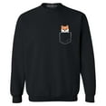 thumbnail image 1 of Shop4Ever Men's Funny Corgi Pocket Size Dog Lovers Crewneck Sweatshirt Small Black, 1 of 5