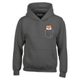 thumbnail image 1 of Shop4Ever Men's Funny Corgi Pocket Size Dog Lovers Hooded Sweatshirt Hoodie Large Charcoal, 1 of 5