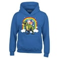 thumbnail image 1 of Shop4Ever Men's Funny Corgi Riding Dinosaur and Rainbow Hooded Sweatshirt Hoodie Medium Royal Blue, 1 of 5