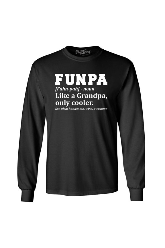 Men's Funpa Definition Fun Grandpa Long Sleeve Shirt Large Black